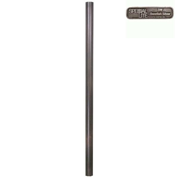 Craftmade 7 Ft. Fluted Aluminum Direct Burial Post-Swedish Silver MP-407-SW
